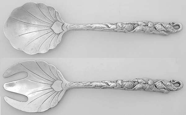Endangered Kingdom (Aluminum, Hollowware) (2 Pc) Solid Salad Set
