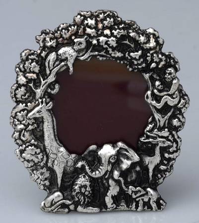 Endangered Kingdom (Aluminum, Hollowware) Frame-Holds 2" X 2" Picture