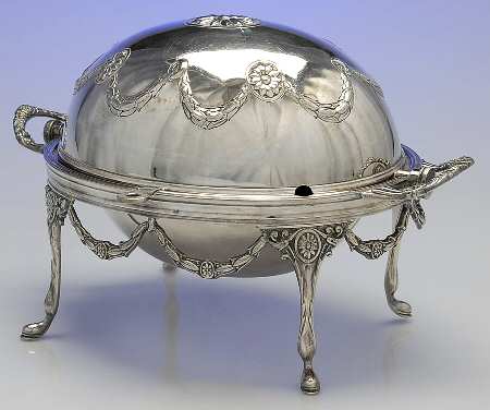 Silverplate Hollowware Medium Breakfast Server W/Revolving Top