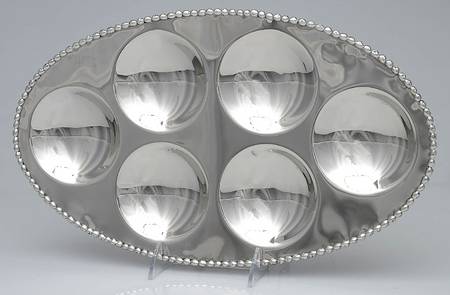 Molten (Stainless, Hollowware) 6 Section Seder Plate
