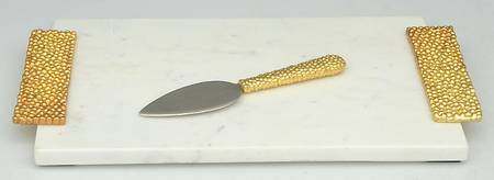 Molten (Stainless, Hollowware) Cheese Board & Knife Set
