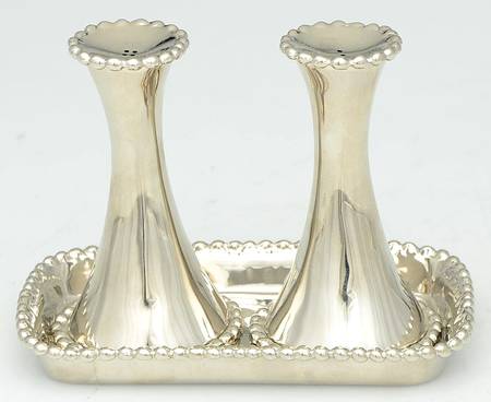 Molten (Stainless, Hollowware) Salt & Pepper with Tray Set