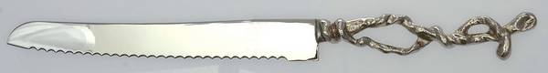 Wisteria (Nickelplate, Hollowware) Bread Knife with Stainless Blade