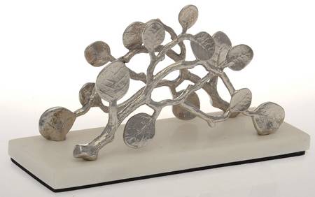 Botanical Leaf (Nickelplate, Hollowware) Square Napkin Holder