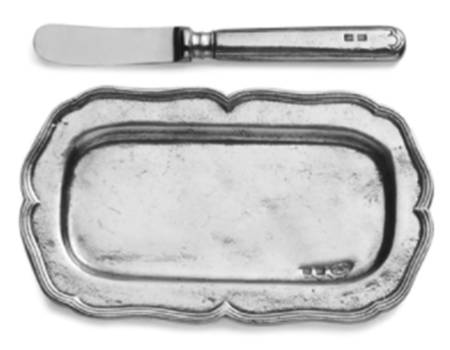 Vintage Pewter (Pewter, Hollowware) Rectangular Butter Tray