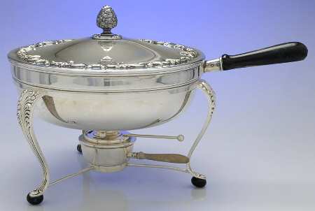 AHD1 (Silverplate, Hollowware) Chafing Dish W/Lid, Burner & Stand