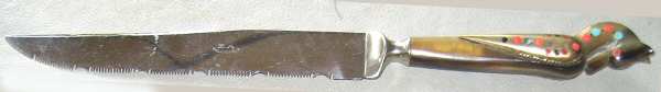 AHF2-Seahorse (Silverplate) Bread Knife with Stainless Blade