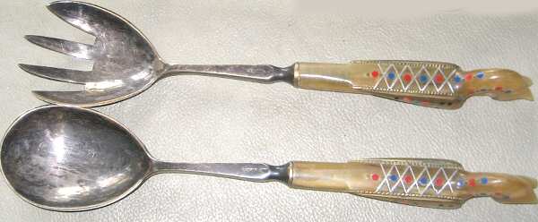 AHF2-Seahorse (Silverplate) (2 Pc) Solid Salad Set