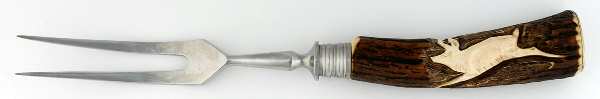 AWJ6 (Stainless) Small Steak Carving Fork with Stainless Prongs