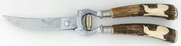 AWJ6 (Stainless) Poultry Shears with Stainless Blades