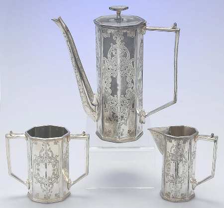 906 (Silverplate, Hollowware) 3 Piece Mini Tea Set (CPM1, CRM1, SUOM1)