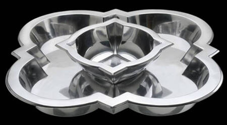 Quattro (Aluminum, Hollowware) 2 Piece Chip & Dip Set