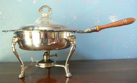 French Scroll (Silverplate, Hollowware) Silverplate Chafing Dish
