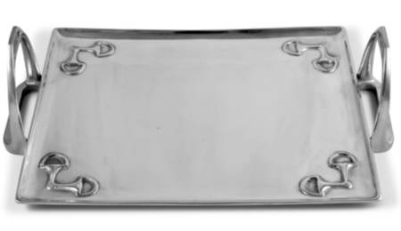 Equestrian (Aluminum, Hollowware) 17" Handled Rectangular Tray