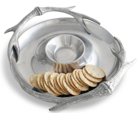 Antler (Pewter, Hollowware) 1 Piece Chip & Dip