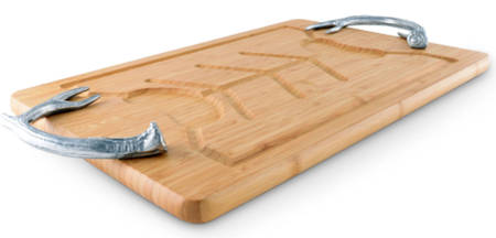 Antler (Pewter, Hollowware) Wood Carving Board