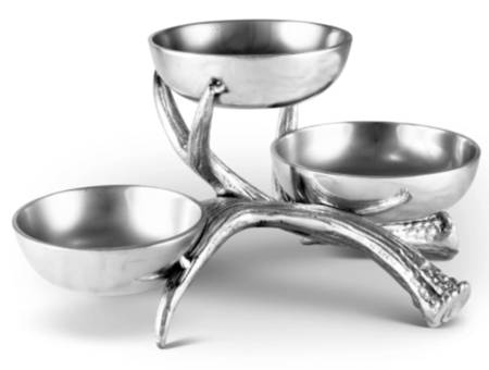 Antler (Pewter, Hollowware) 3 Tier Serving Bowl