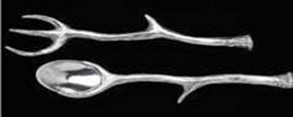 Antler (Pewter, Hollowware) (2 Pc) Solid Salad Set