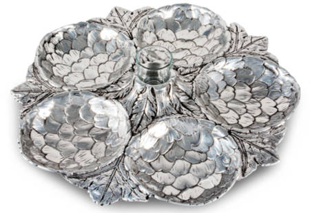 Organic Garden (Aluminum, Hollowware) 5 Part Snack Tray