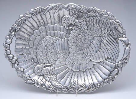 Farmyard (Aluminum, Hollowware) 19" Oval Serving Platter
