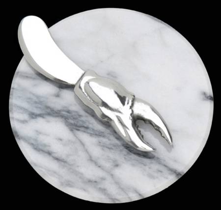 Wonders of the Water (Aluminum, Serveware) 7" Marble Cheese Board & Spreader Set