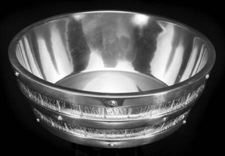 Barrel (Aluminum, Hollowware) Nut Serving Bowl
