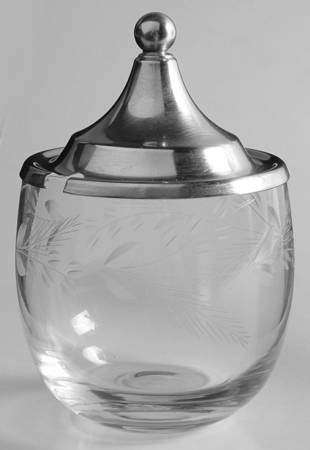 S287 (Sterling, Hollowware) Crystal Marmalade & Sterling Lid