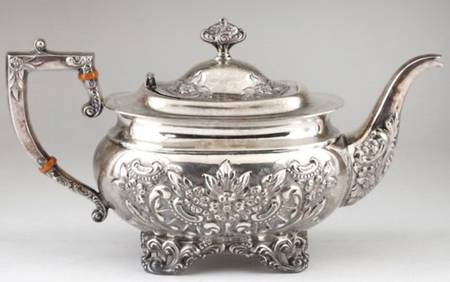 Donatello (Sterling, Hollowware, Hand Chased) Teapot