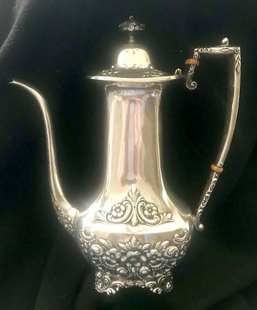 Donatello (Sterling, Hollowware, Hand Chased) Mini Coffee Pot