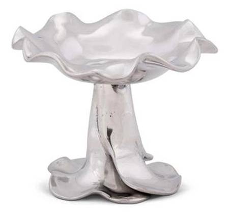 Carmel (Aluminum, Hollowware) Round Compote (Height X Width)