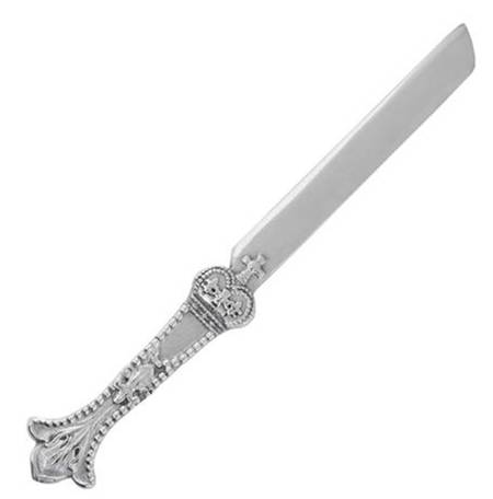 Mardi Gras (Aluminum, Hollowware) Cake Knife with Stainless Blade
