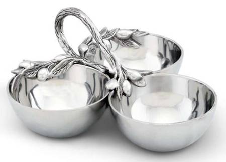 Olive Grove (Aluminum, Hollowware) 3 Part Divided Server