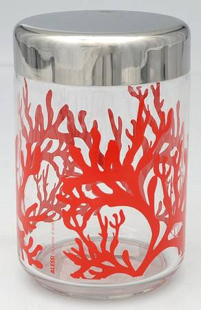 Mediterraneo (Stnls, Hollowware) Large Glass Canister & Metal Lid
