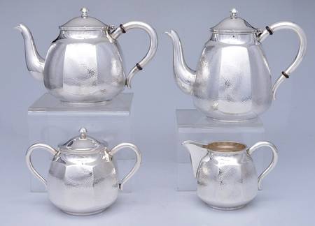 A5NA5N1 (Sterling, Hollowware) 4 Piece Tea Set (SCP, STP, SCR, SSU)