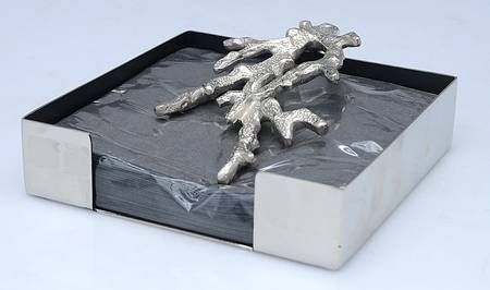 Ocean Reef (Aluminum Hollowware) Square Napkin Holder with Weight