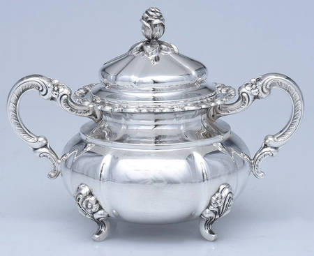 AHD2 (Sterling, Hollowware) Sugar Bowl & Lid