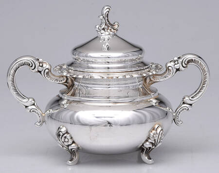 AHD3 (Sterling, Hollowware) Sugar Bowl & Lid