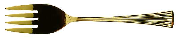 Golden St. Moritz (Gold Electroplate) Small Solid Cold Meat Serving Fork