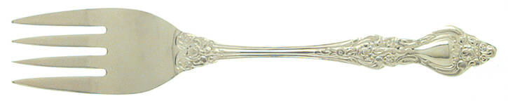 Golden Crown Royale (Gold Electroplate) Medium Solid Cold Meat Serving Fork