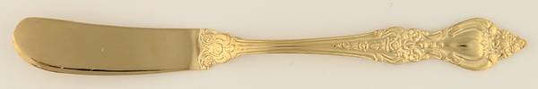 Golden Crown Royale (Gold Electroplate) Flat Handle Master Butter Knife