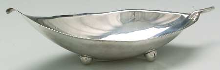 Sterling Hollowware Leaf Shape Bon Bon Bowl