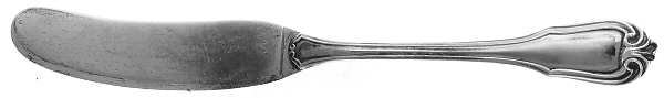 Borgia (Sterling) Flat Handle Butter Spreader