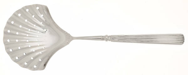 Doric (Sterling) Pierced Vegetable Serving Spoon w/ Hollow Handle & Sterling Bowl