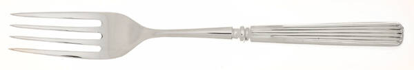Doric (Sterling) Cold Meat Serving Fork W/Hollow Hdl &Sterling Tine