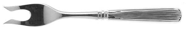 Doric (Sterling) Hollow Handle Cocktail/Seafood Fork-Sterling Tines