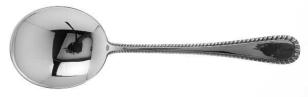 Italian Feather Edge (Sterling, Italy) Round Bowl Soup Spoon (Cream Soup)
