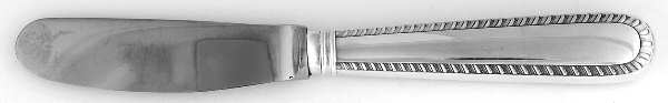 Italian Feather Edge (Sterling, Italy) Butter Spreader Hollow Hdl-Paddle/Stainless Blade