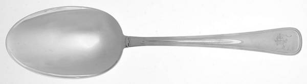 Old Italian (Sterling) Large Solid Serving Spoon