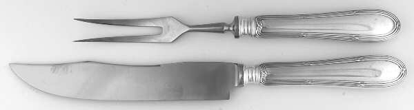 Parma (Sterling) Large 2-Piece Roast Carving Set w/Stainless Blade