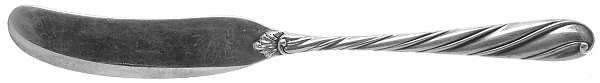 Torchon (Sterling) Flat Handle Butter Spreader